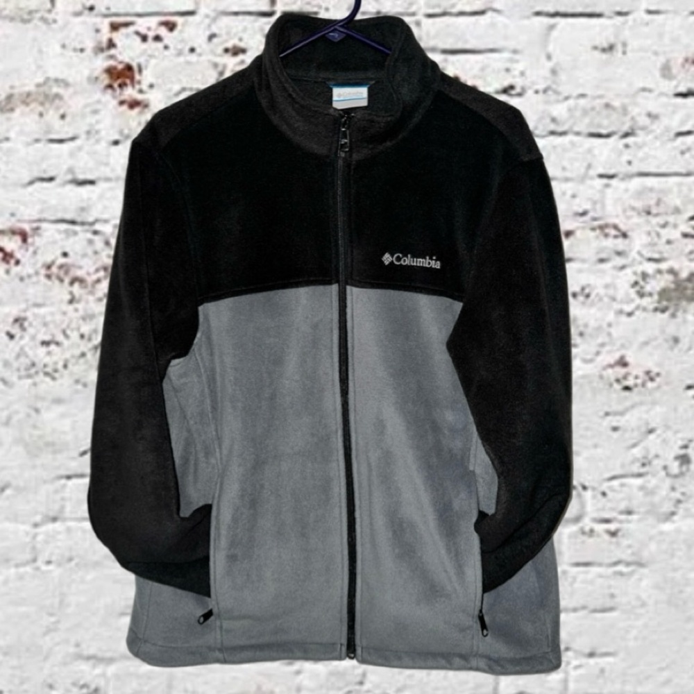 Columbia Black and Grey Granite Mountain Fleece Jacket Men’s Size Large